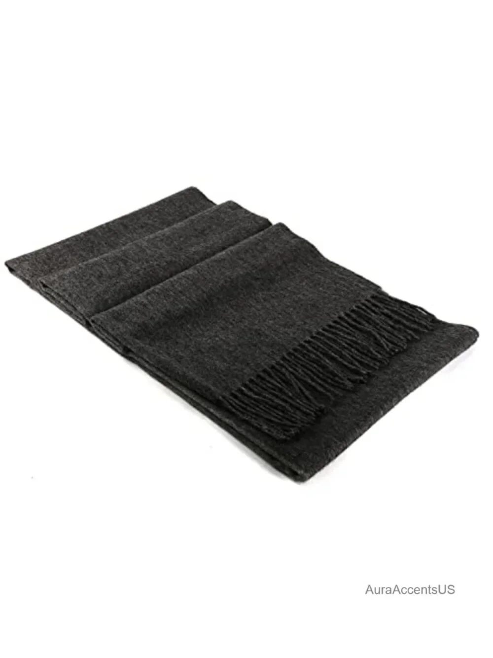 100% Pure Cashmere Oversized Winter Wrap Scarf with Fringe